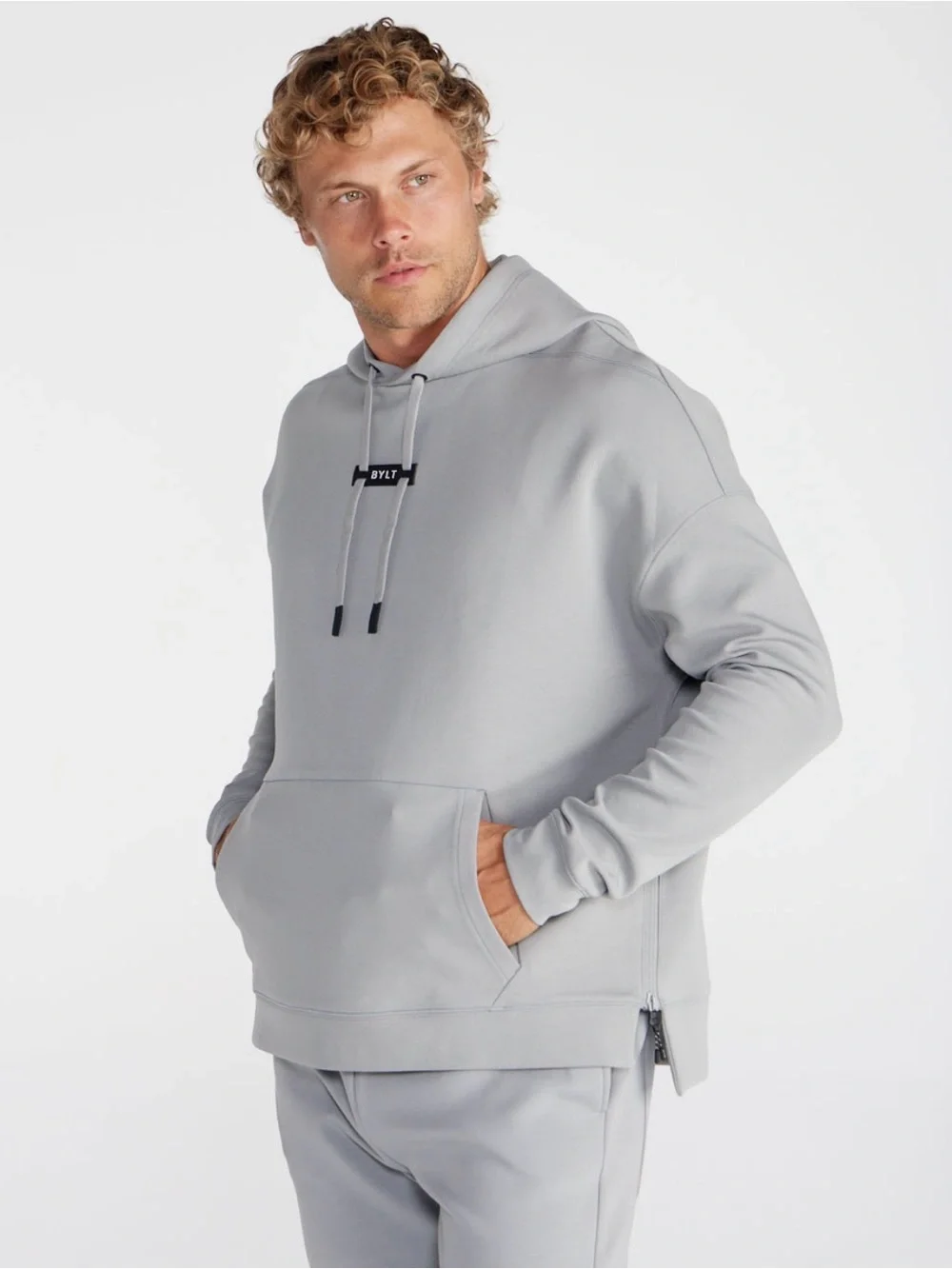 BYLT ROAMKNIT ADAPT HOODIE DUSTY-BLUE SZ XL